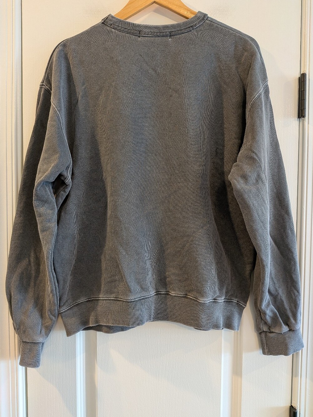 Fallet Cat Deuce Nero Sweatshirt Pigment Charcoal Gray Oversized Korean Size S - Picture 9 of 16